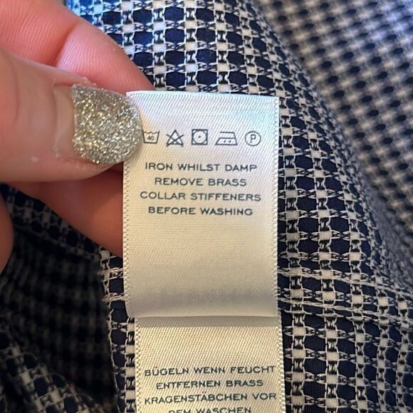 Charles Tyrwhitt Mens Spread Collar Poplin Long Sleeve Classic Fit 18 Non Iron - Picture 4 of 8